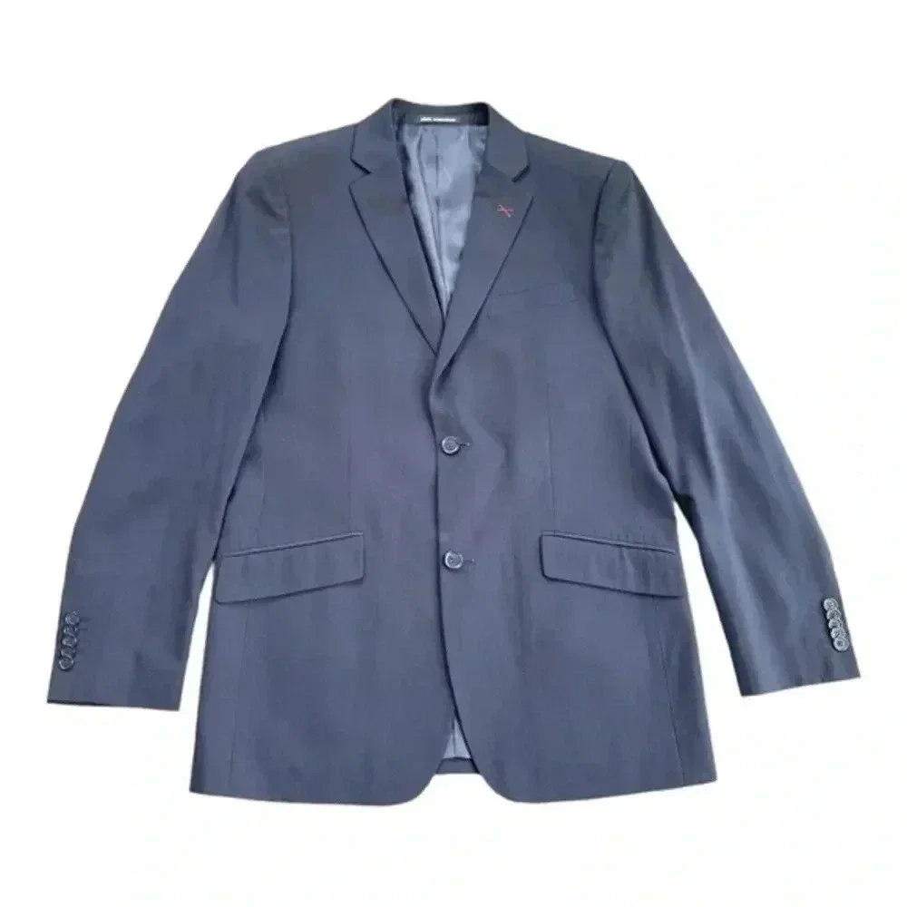 Alain Manoukian navy blue french designer made blazer size 52/44  Nwot